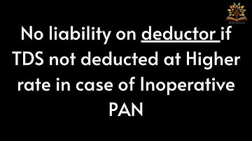 Income Tax relaxes tds/tcs provision in case of inoperative PAN of person who dead
