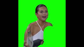Selena Gomez Shocked Face Reaction - Green Screen