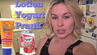 LOTION YOGURT PRANK  Top Girlfriend and Boyfriend Pranks