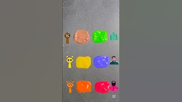 Guess the sprunki squid game colors #colormixing #mixedcolors #claymixing #asmr #satisfying#sprunki