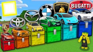 I Survival In Chest With Best Car Brands In Minecraft Rarest Car Inside Chest Base