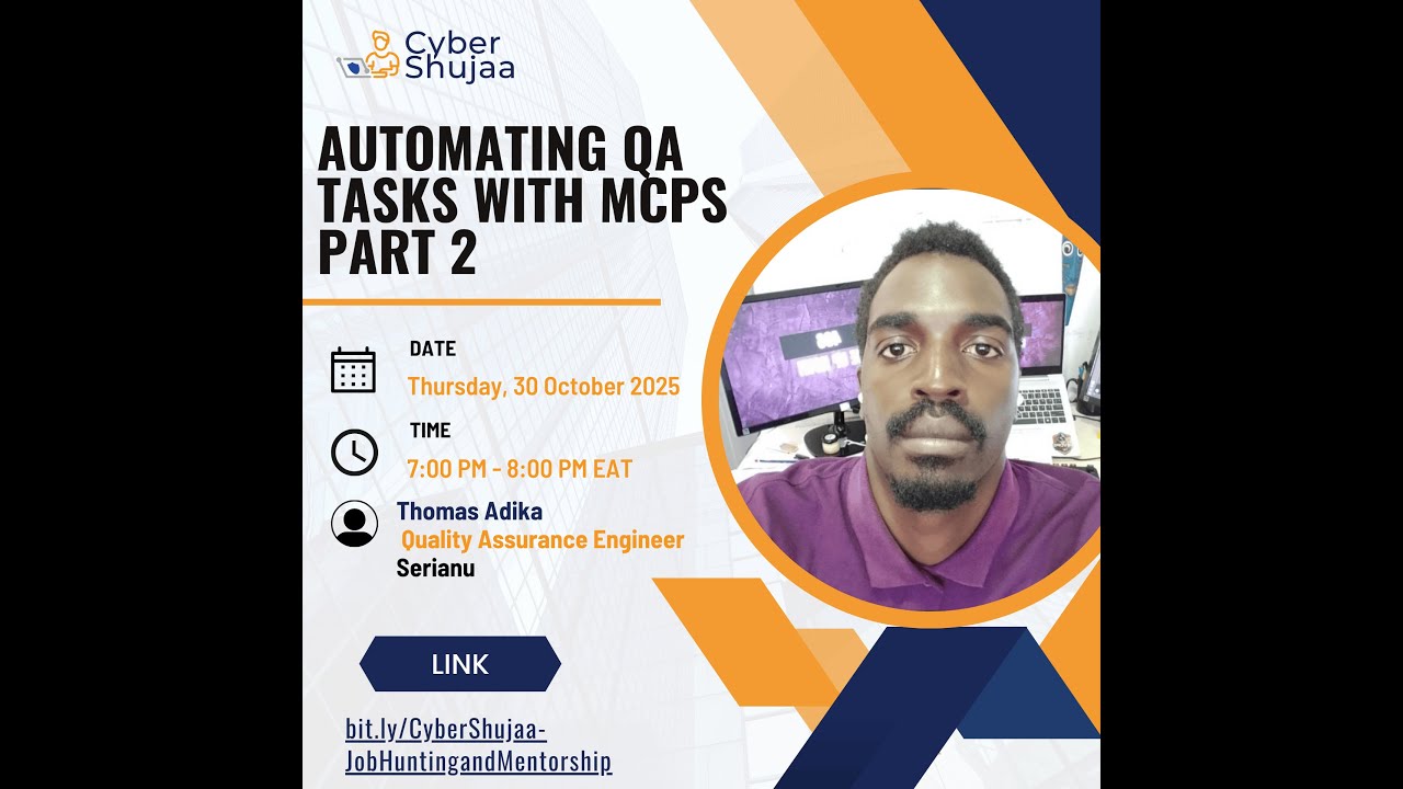 Automating QA Tasks with MCPs – Part 2 with Thomas Adika - YouTube