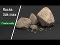 How to create Rocks   3ds max tutorial