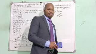 Formulating a linear programming problem for a transportation problem
