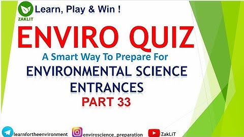 🔴Weekly Enviro Quiz For Environmental Science Entrances|NET/GATE/CPCB