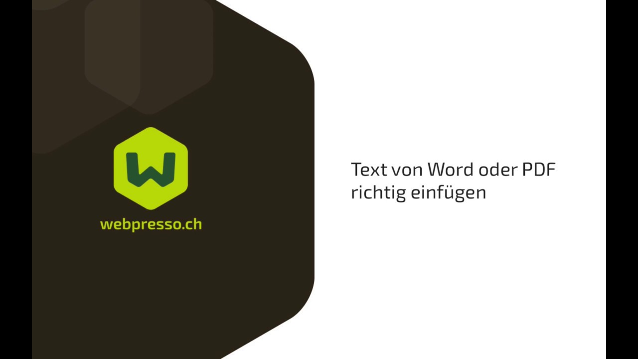  Update New  Einfügen von Word oder PDF-Texten in Concrete 5 (deutsch) - webpresso.ch