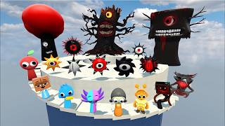 Spartan Kicking All Sprunki Evolution Mr Sun Moon Tree Fun Computer in Sky Tower - Garry's Mod screenshot 2