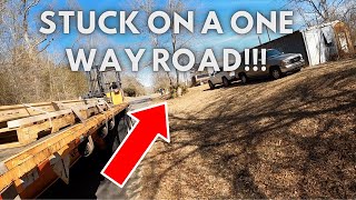 TRUCK VLOG / STUCK ON ONE LANE ROAD IN A SEMI TRUCK SECOND DAY SOLO / MAVERICK TRANSPORTATION