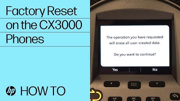 How to do a factory reset on the CX3000 Phones | HP Support
