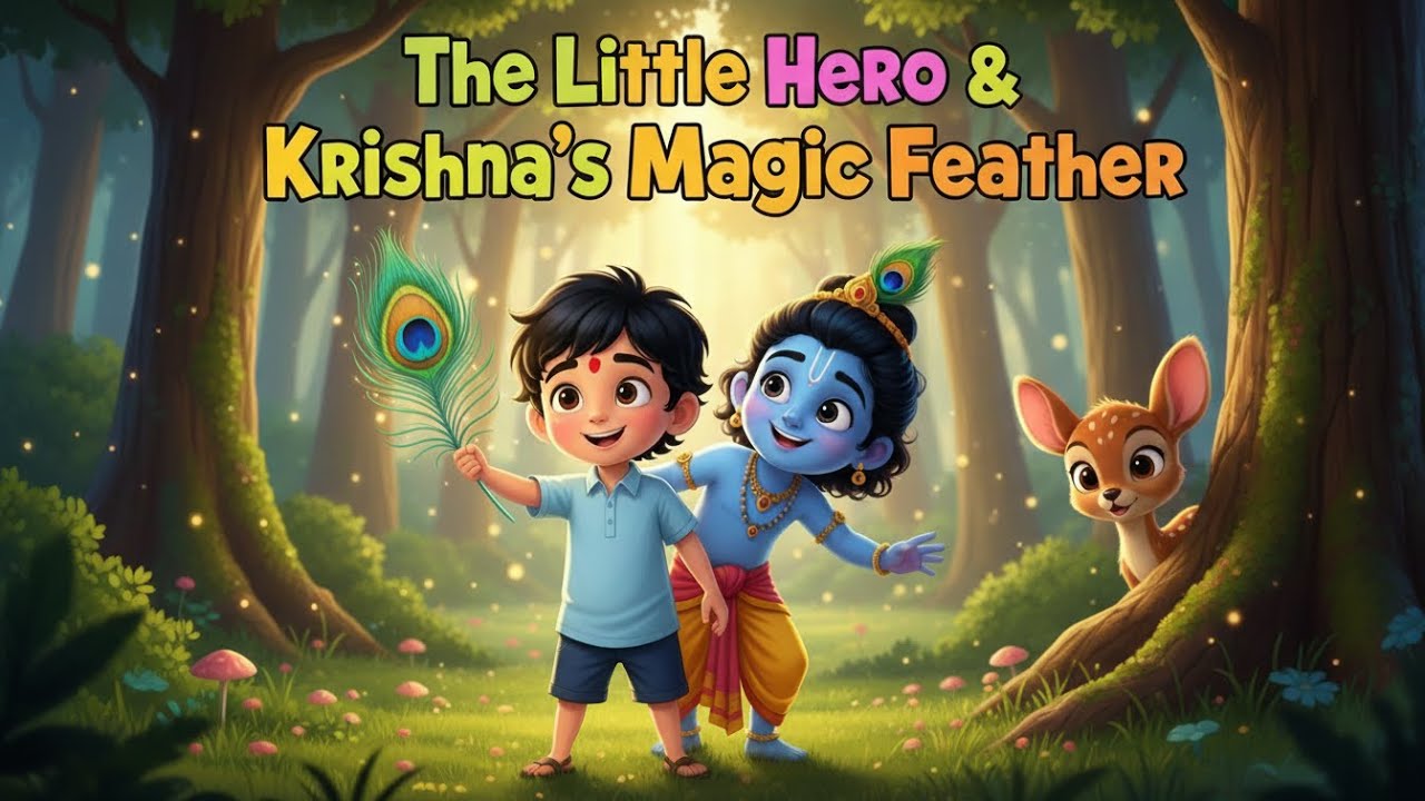 The Brave Little Boy Who Found Courage — A Magical Krishna Story ✨