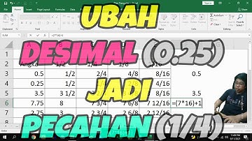 BELAJAR EXCEL - FRACTION (Konversi Desimal Menjadi Pecahan)