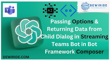 Passing Options & Returning Data from Child Dialog in Streaming Teams Bot in Bot Framework Composer