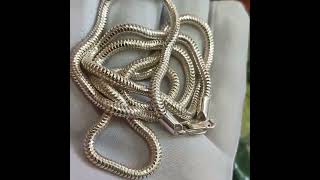 Фото Мощный серебряный шнур 🌺6400р🌺длина 61см #снейк #серебро925 #цепьснейк #цепьсеребряная