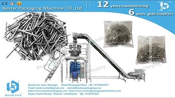 Bestar automatic weighing packing machine for 1kg steel nails pouch