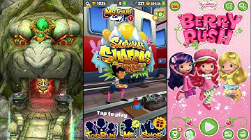 Temple Run 2 Lost Jungle Vs Subway Surfers Zurich Vs Berry Rush - Endless Run Gameplay