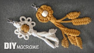 DIY: Macrame Flower Keychain & Hanging Macramé Ornament