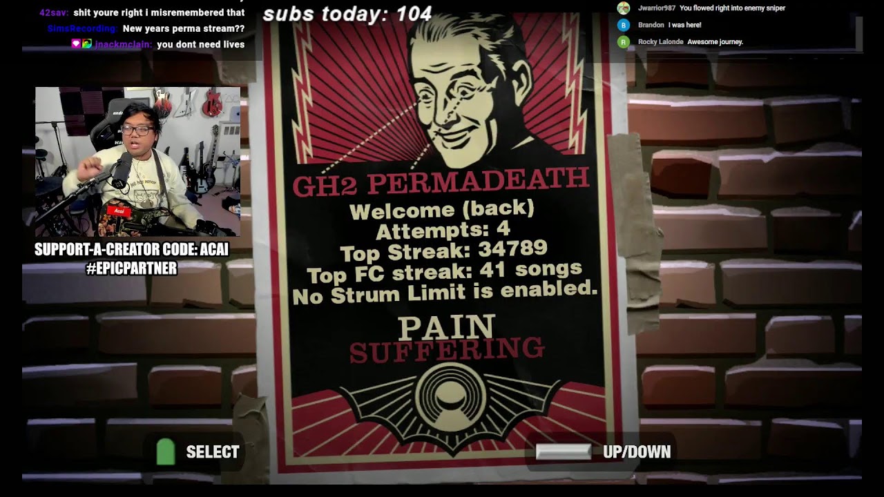 GUITAR HERO 2 PERMADEATH WORLD RECORD (MADE IT TO TIER 7)
