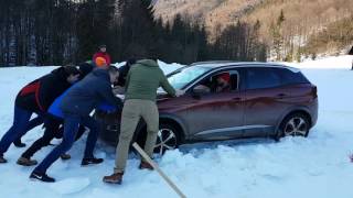 Test Peugeot 3008 2017 Grip control in snow garaz.tv