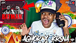 🇺🇸🇮🇳AMERICA REACTS TO BATMAN - AGHOR FT. KR$NA | REACTION😱🔥