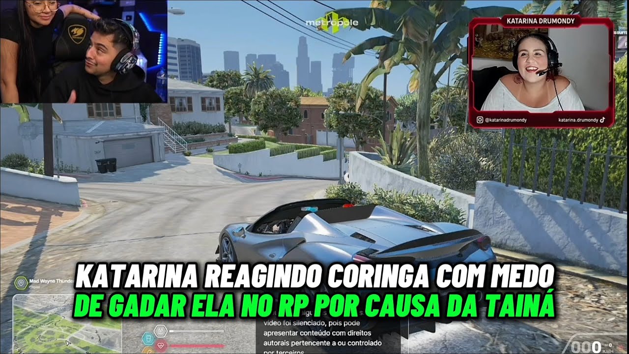KATARINA REAGINDO CORINGA COM MEDO DE GADAR ELA NO RP POR CAUSA DA TAINA KKKKKKK
