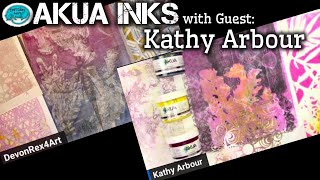 Akua Inks with guest Kathy Arbour : gelprinting fun