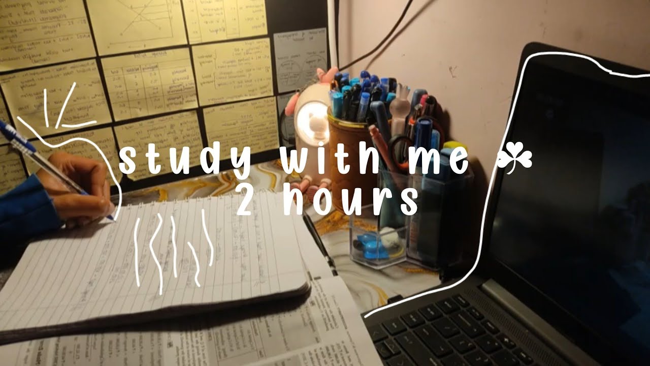 2- HOUR Study With Me without breaks 💤 No Music | Anyayayay