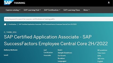 SAP SF Employee Central THR81_2211 2H2022 Latest Certification Exam Preparation Ques and Ans 2024