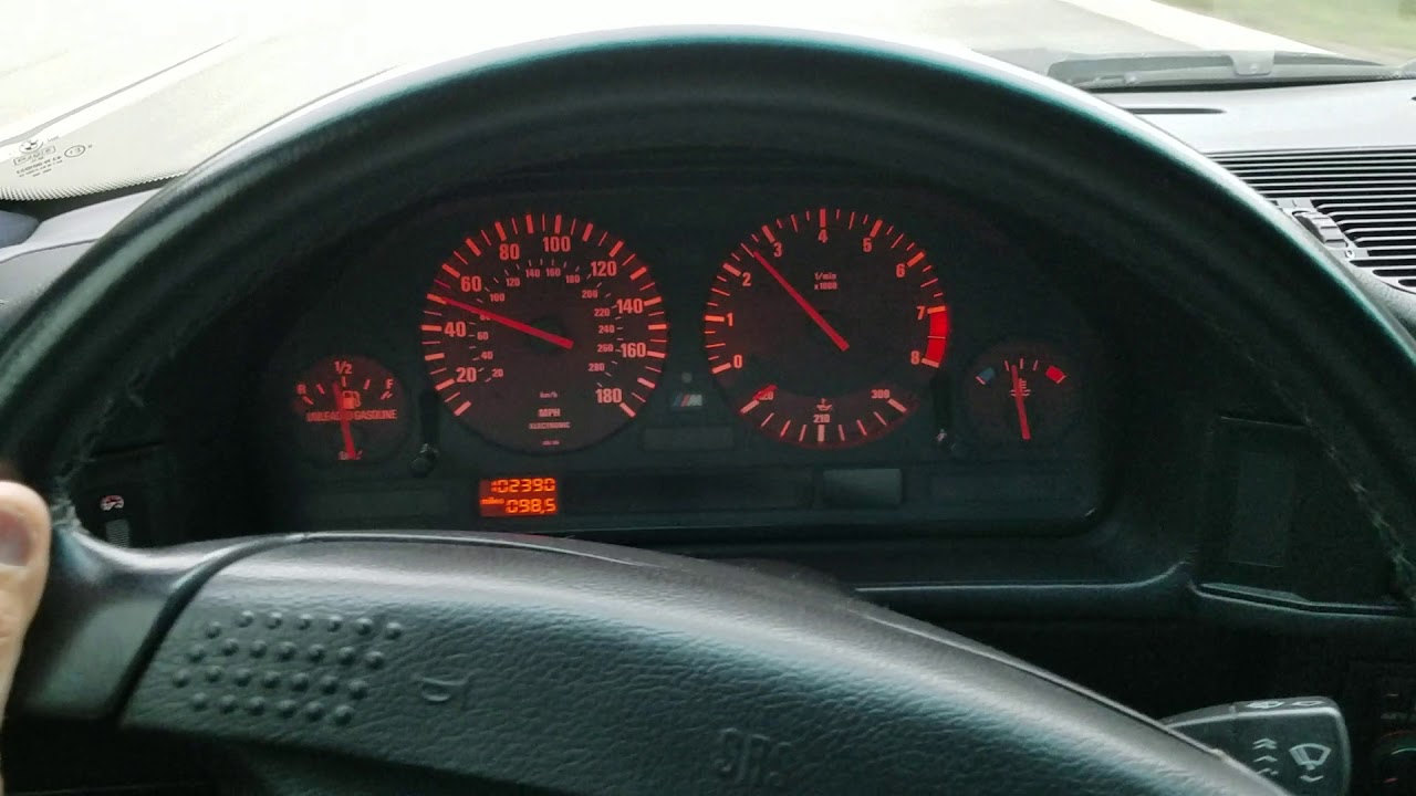 91 BMW E34 M5 Speedometer while driving on a local street YouTube