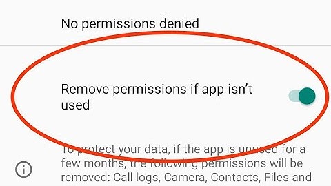 How To Remove Permissions If App Isn