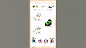 Where is the black Sheep? Brain Test:- Tricky Puzzle lv 20🐏 #braintest #brain #games