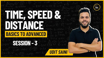 Time Speed and Distance 3 | CAT Preparation | Arithmetic | Quantitative Aptitude | Udit Saini