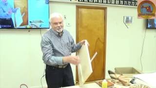 John Kershner demonstrates the assembly of segmented bowls