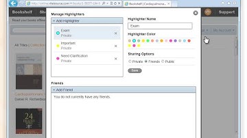 Bookshelf Online - Managing highlight and notes
