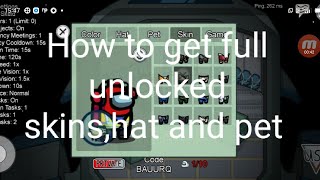 How to download Among us with full unlocked skins,hat,pet 100% working mod screenshot 2