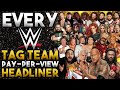 Every time a tag team match headlined a wwe ppv