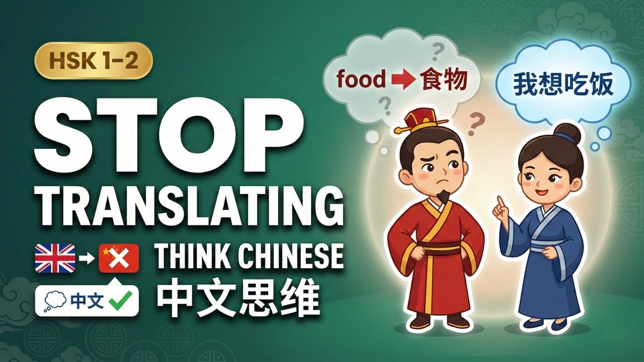 [HSK 1–2] Stop Translating — Start Thinking in Chinese (中文思维)