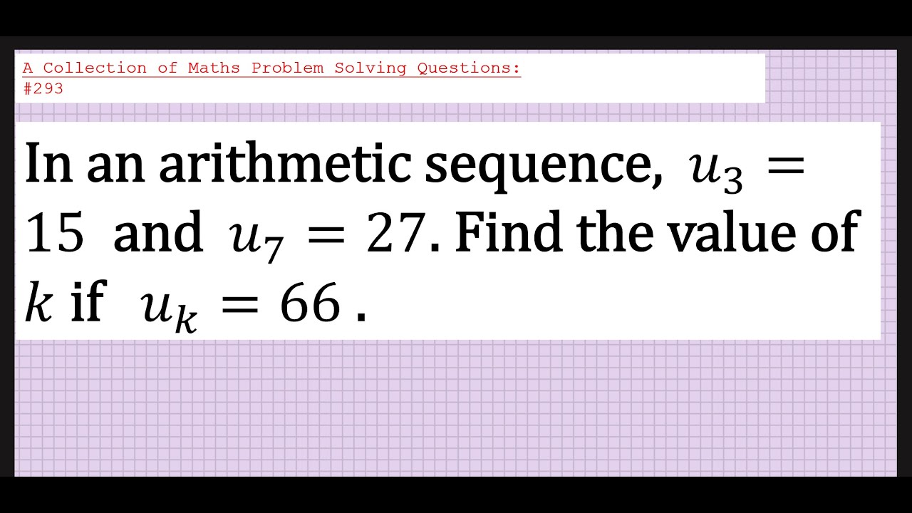 A Collection of Maths Problem Solving Questions:#293 (Arithmetic ...