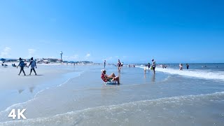 Tybee Island 4K Beach Walk, Lowcountry Windy Waves Sounds