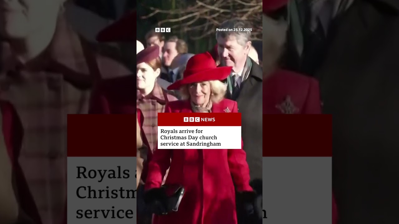 Royals arrive for Christmas Day church service at Sandringham. #RoyalFamily #BBCNews