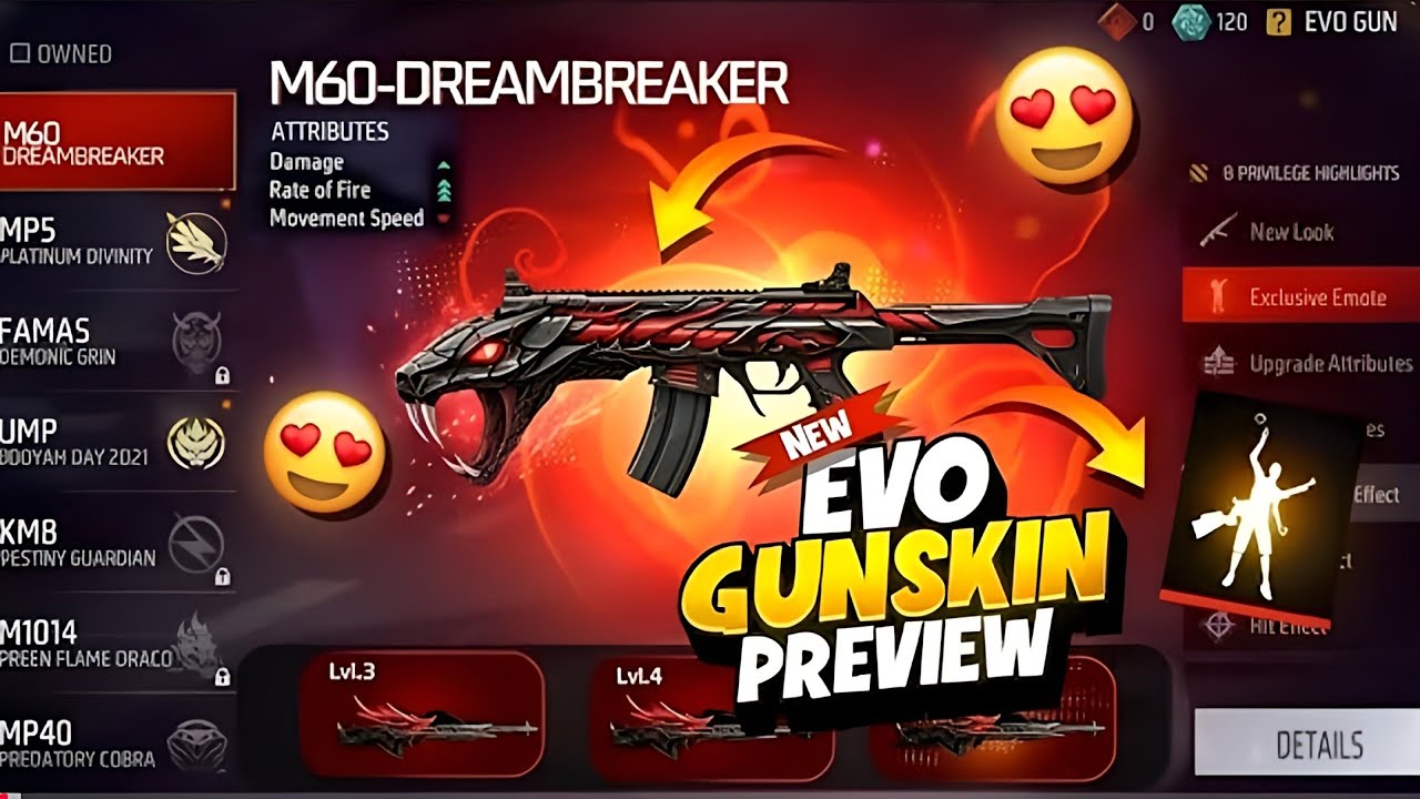 OB51 NEW EVO M60🔥 NEXT EVO GUN REVEAL | FREE FIRE NEW EVENT | ALL UPCOMING GUN SKINS LEAKED