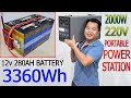 Build a LiFePO4 Battery 12V 280Ah For 2000W 3360Wh Portable Power Station