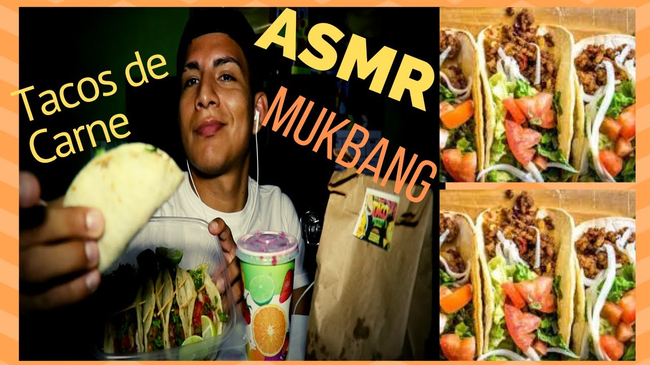 ASMR Comiendo Tacos de Carne (EATING TACOS) MUKBANG