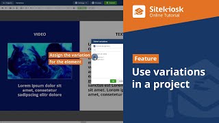 Use variations in a project - SiteKiosk Online Tutorial
