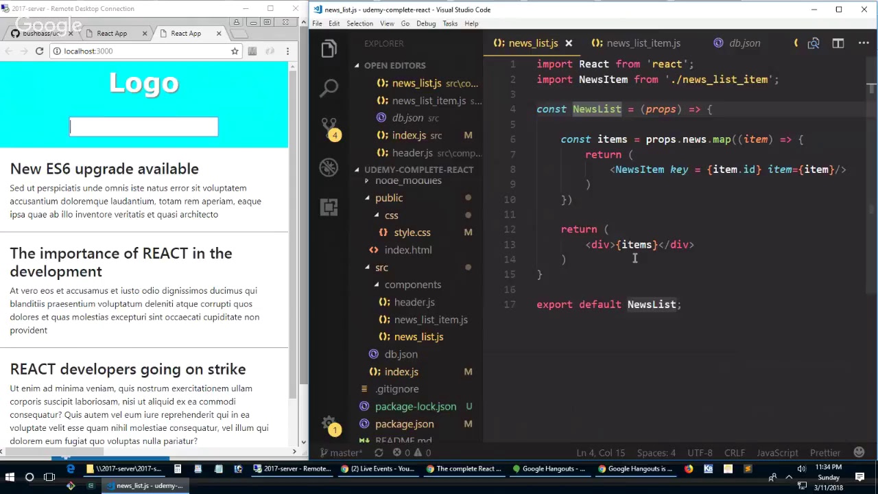 React app walkthrough part 2 - YouTube