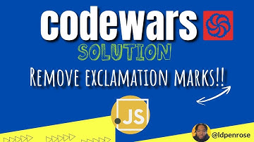 Codewars: Remove exclamation marks | JavaScript