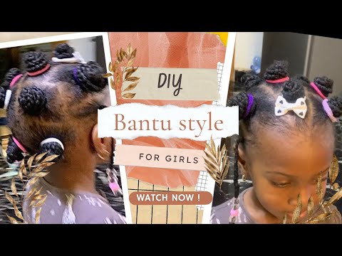 DIY Bantu braidsstyle for little girls/ protective hairstyle for toddlers with short hair