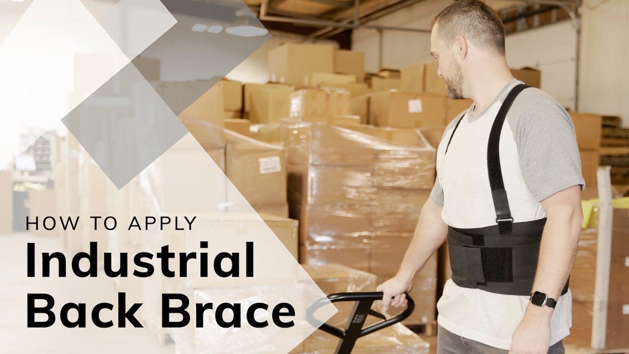 Braceability Industrial Work Back Brace | Removable Suspender Straps for Heavy Lifting Safety - Lower Back Pain Protection Belt