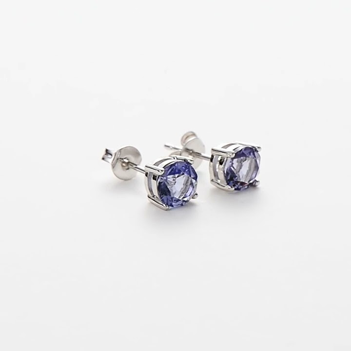 February (Amethyst) Birthstone Earrings Created with Zircondia® Crystals by Philip Jones Jewellery