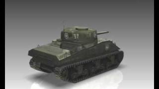 3D Model WW2 M4A1 Sherman Medium Tank. Review