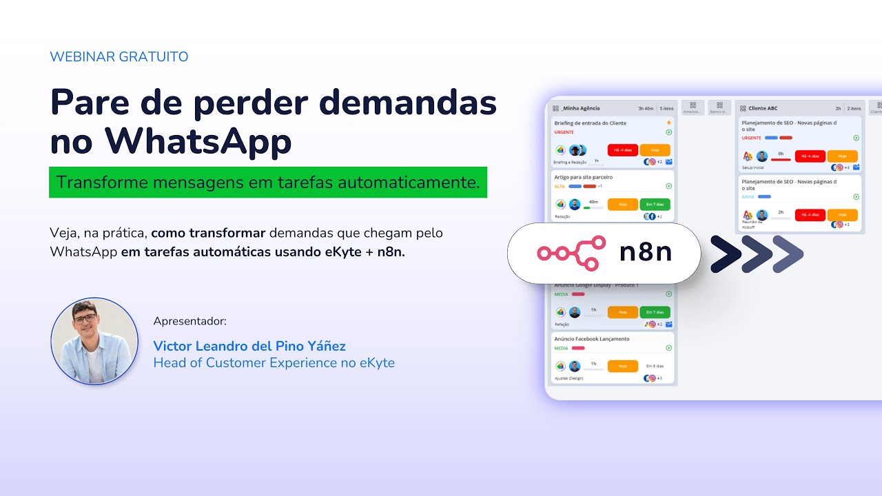 Integração n8n: transforme mensagens do WhatsApp em tarefas automaticamente